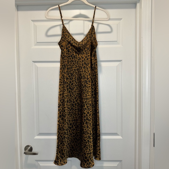 Cheetah Print Midi Slip Dress - Picture 2 of 2